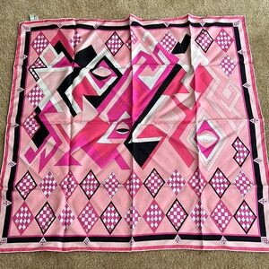 Emilio Pucci Vintage Silk Geometric Silk Scarf